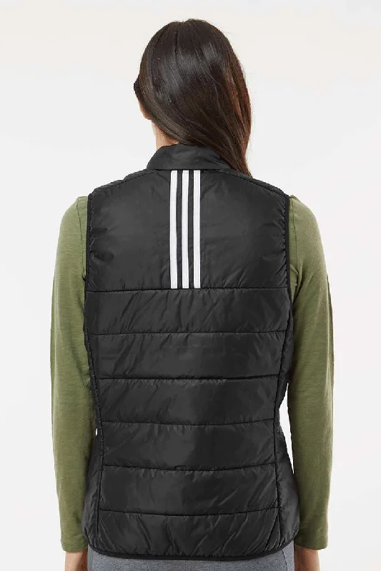 Adidas Womens Full Zip Puffer Vest - Black - NEW