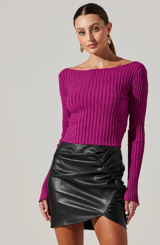 Alessandra Ribbed Knit Sweater