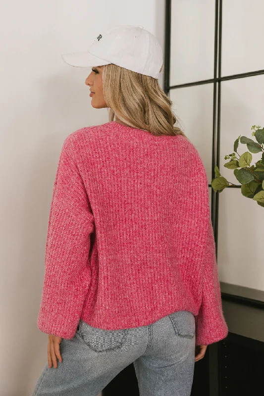 Aliyah Knit Sweater in Pink