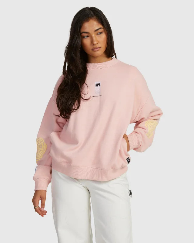 Almost Everything Pocket Crew Neck Sweatshirt - Blush