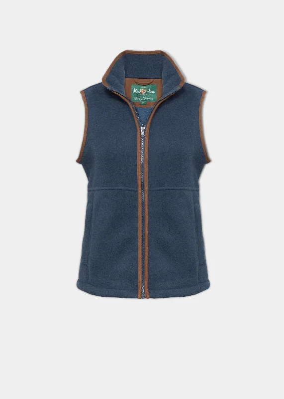 Aylsham Ladies Fleece Gilet In Blue Steel - Regular Fit