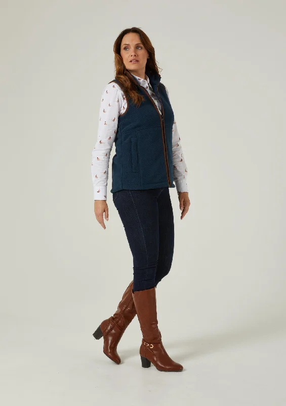 Aylsham Ladies Fleece Gilet In Blue Steel - Regular Fit