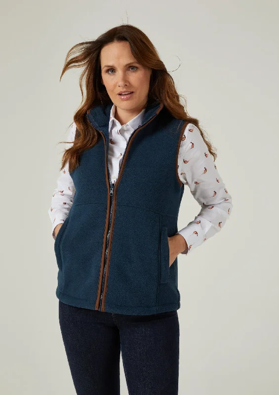 Aylsham Ladies Fleece Gilet In Blue Steel - Regular Fit