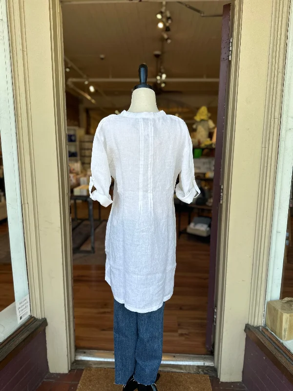 Bianca Linen Tunic in White