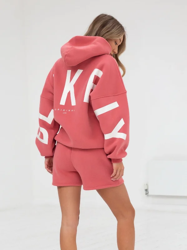 Isabel Oversized Hoodie - Sunrise Coral