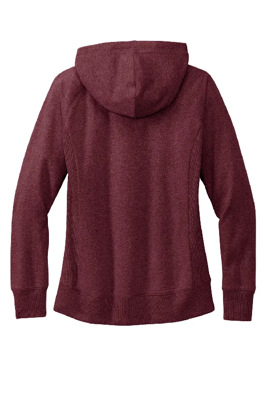 District Womens Re-Fleece Hooded Sweatshirt Hoodie - Heather Maroon