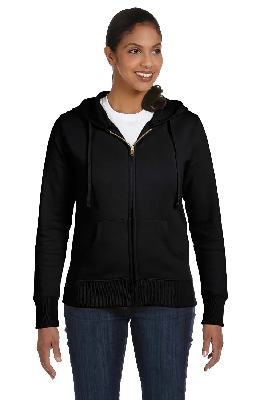 Econscious Womens Full Zip Hooded Sweatshirt Hoodie - Black