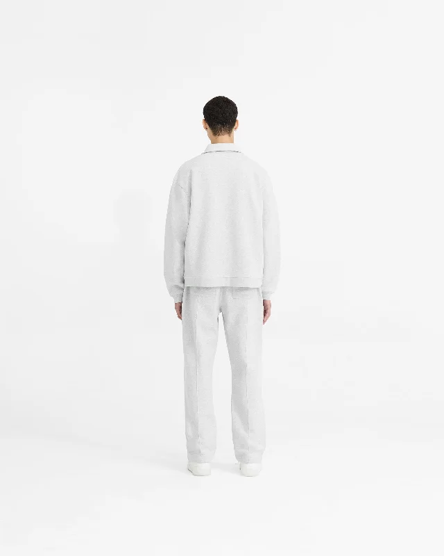 Initial Boxy Quarter Zip - Ice Grey Marl