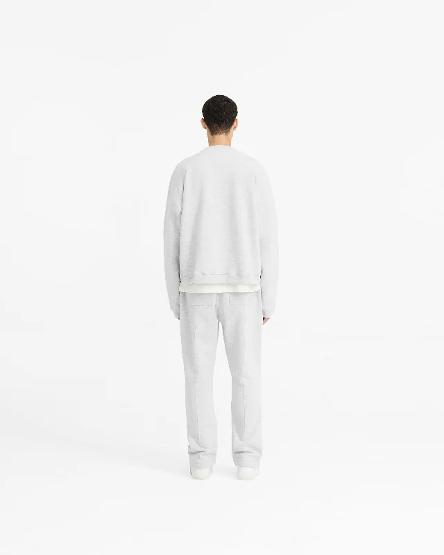 Initial Boxy Sweater - Ice Grey Marl