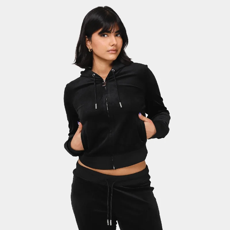 Juicy Couture Women's OG Big Bling Full Zip Hoodie / Liquorice