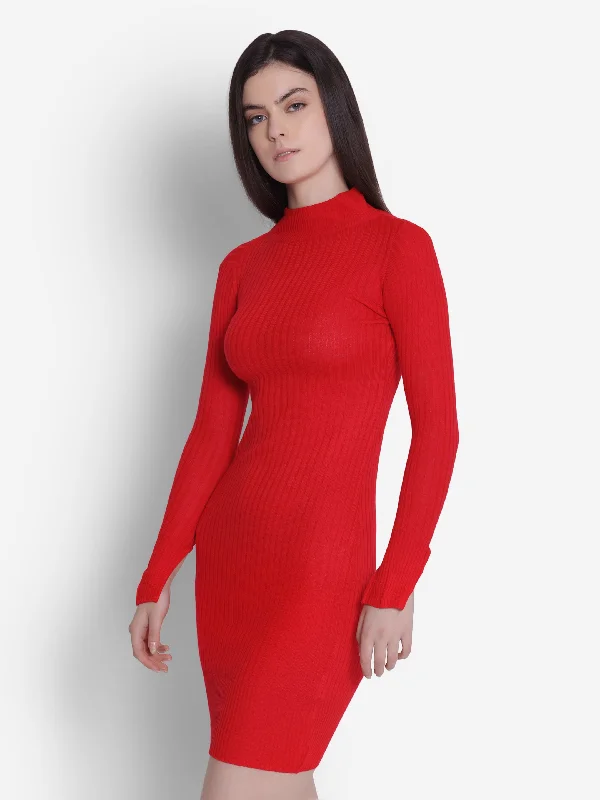 JUMP USA Women Red Turtle Neck Sweaters