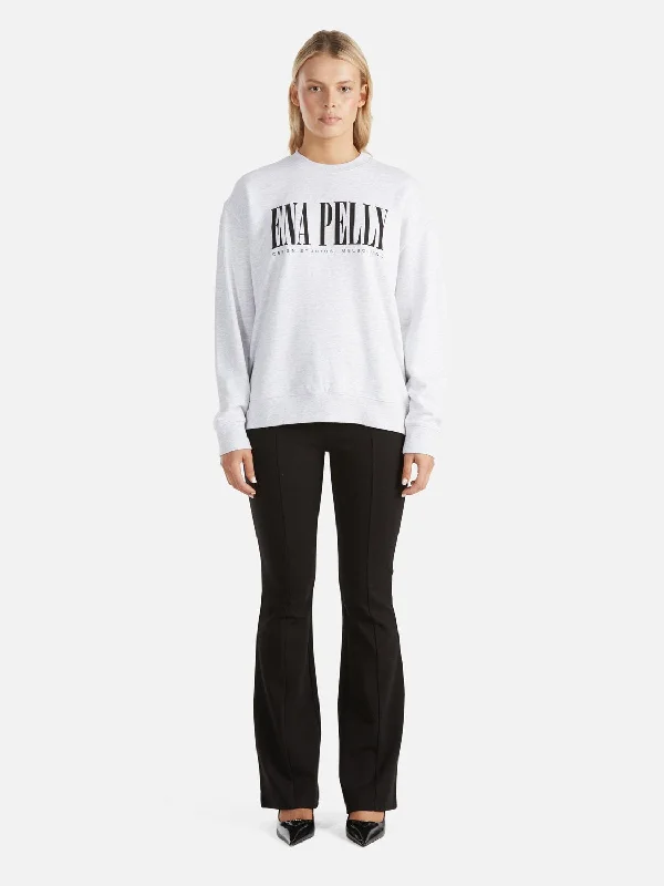 LILLY OVERSIZED SWEATER CITY LOGO - WHITE MARLE