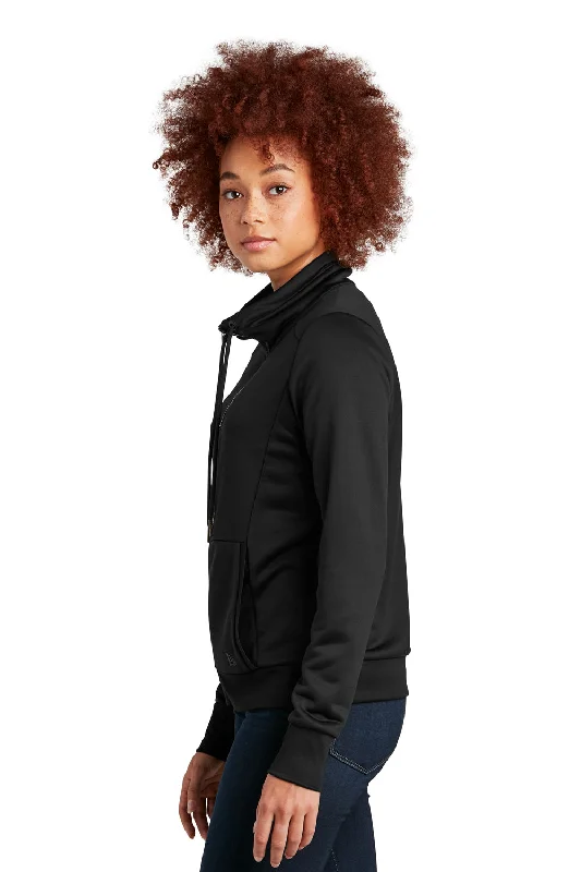 New Era Womens Performance Terry Full Zip Sweatshirt - Black