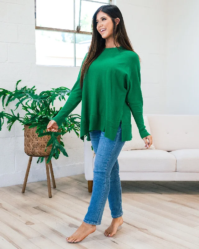 Iris Drop Shoulder Sweater - Kelly Green FINAL SALE