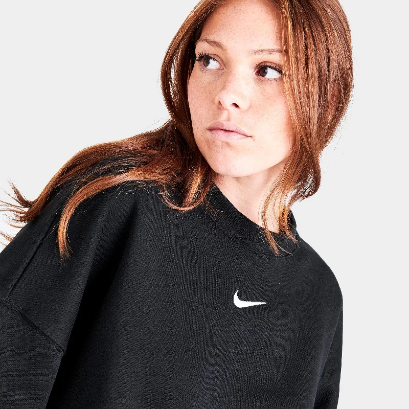 Nike Sportswear Women's Phoenix Fleece Over-Oversized Crewneck Black / Sail