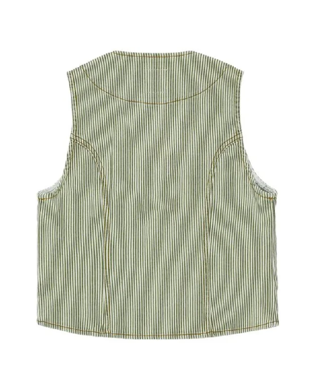 Seventy + Mochi Bea Khaki Stripe Waistcoat