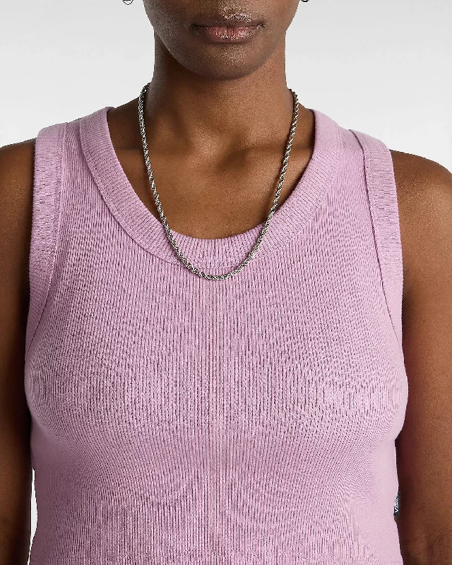 Drew Rib Vest in Smoky Grape