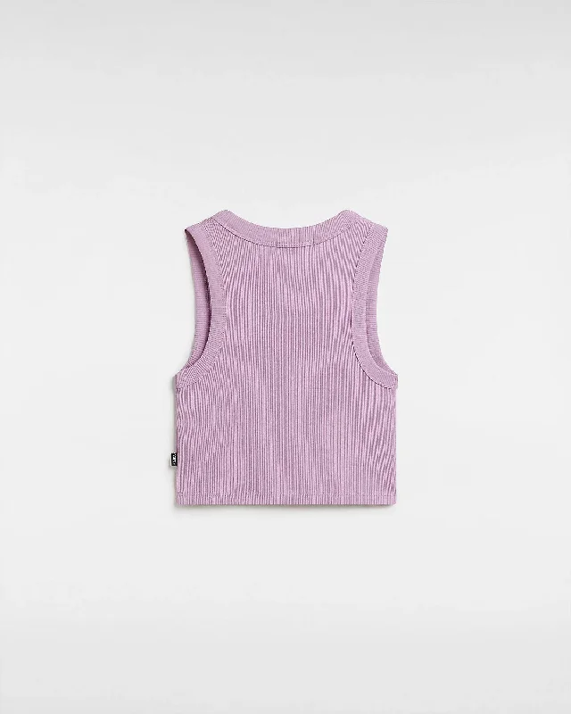 Drew Rib Vest in Smoky Grape