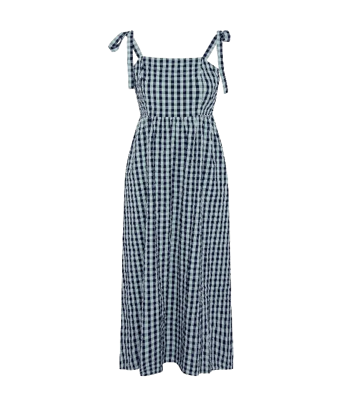 Abigail Gingham Midi Dress - Multi