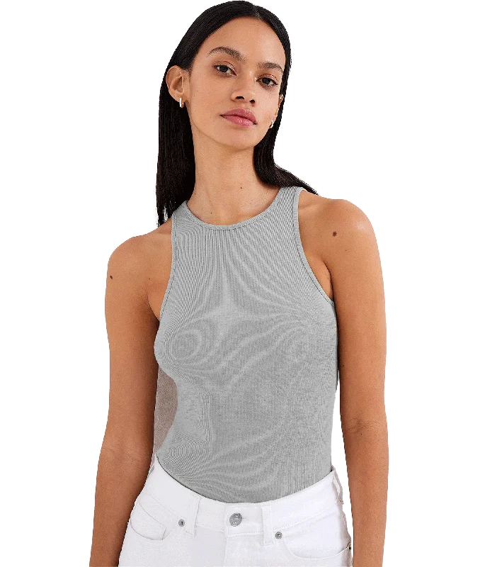 Rassia Sheryle Ribbed Tank Top - Grey