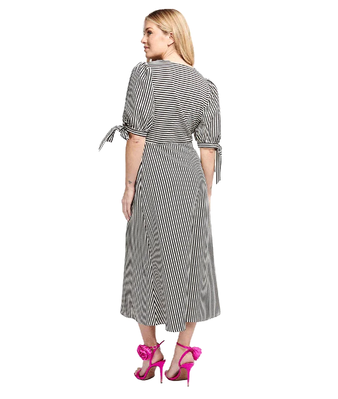 Mono Stripe Midaxi Dress by Vogue Williams - Multi