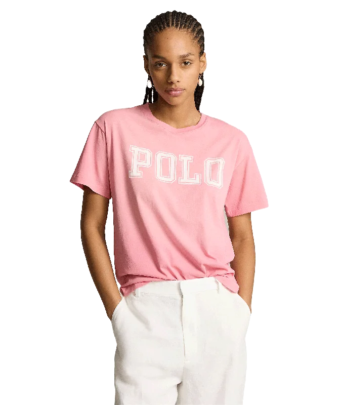 Logo Jersey Crewneck Tee - Pink