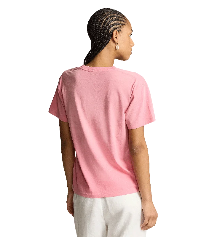 Logo Jersey Crewneck Tee - Pink