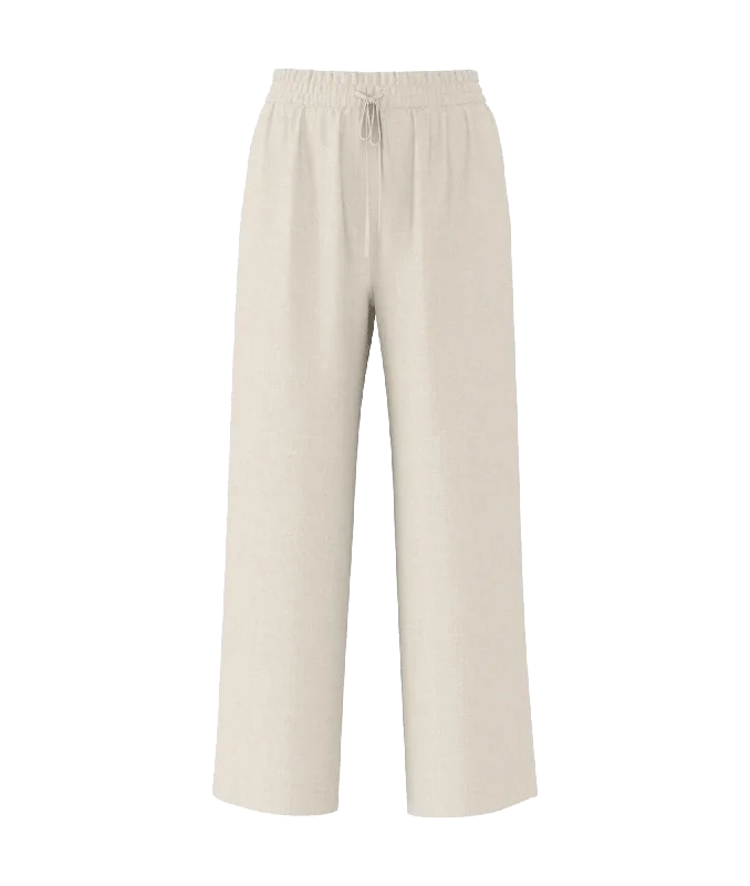 High-waisted Trousers - Cream