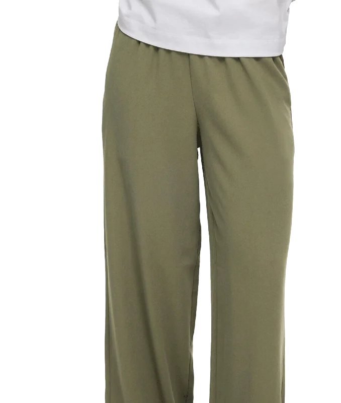 Classic Wide-leg Trousers - Green