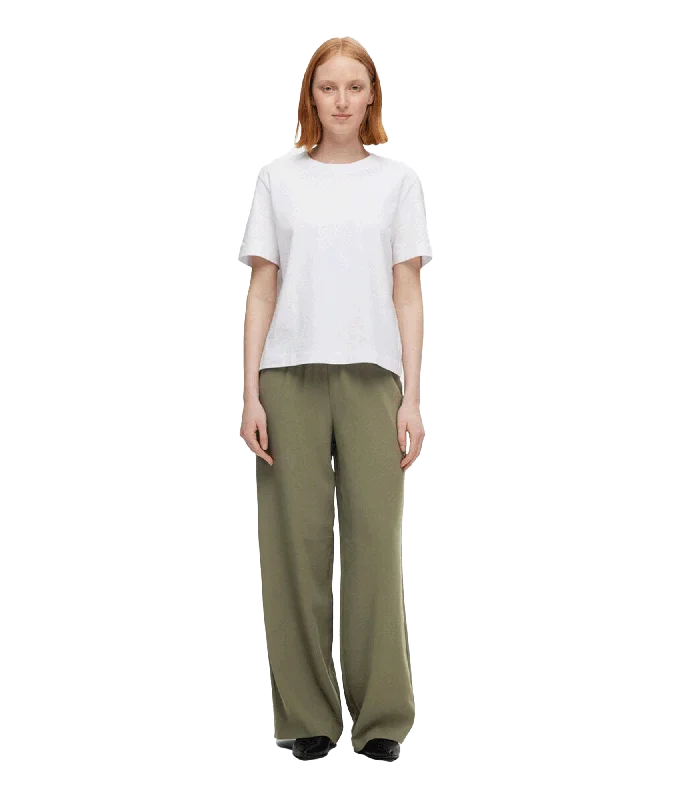 Classic Wide-leg Trousers - Green