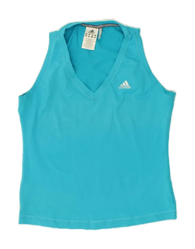 ADIDAS Womens Clima 365 Vest Top UK 18 XL Blue Polyamide