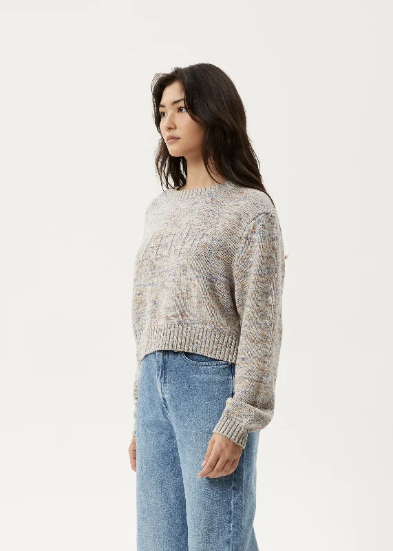 AFENDS Womens Ambient - Knit Jumper - Blue