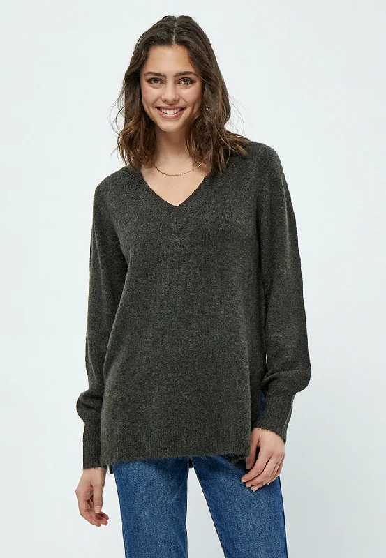 Aliah Pullover - Beluga Green Melange