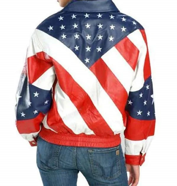 American Flag Leather Jacket