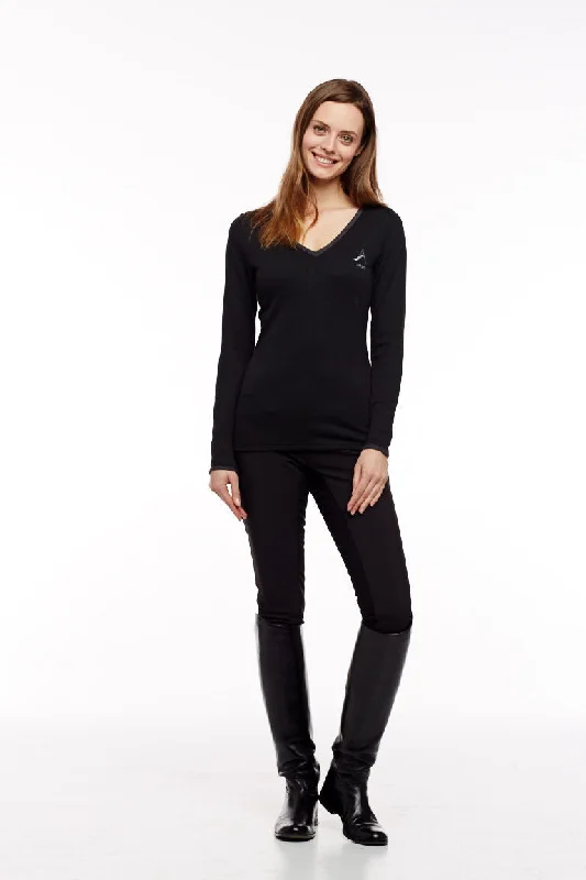 Arista Equestrian V-Neck Merino Wool Long Sleeve Sweater - Women's (CLEARANCE) REG. PRICE 130.00