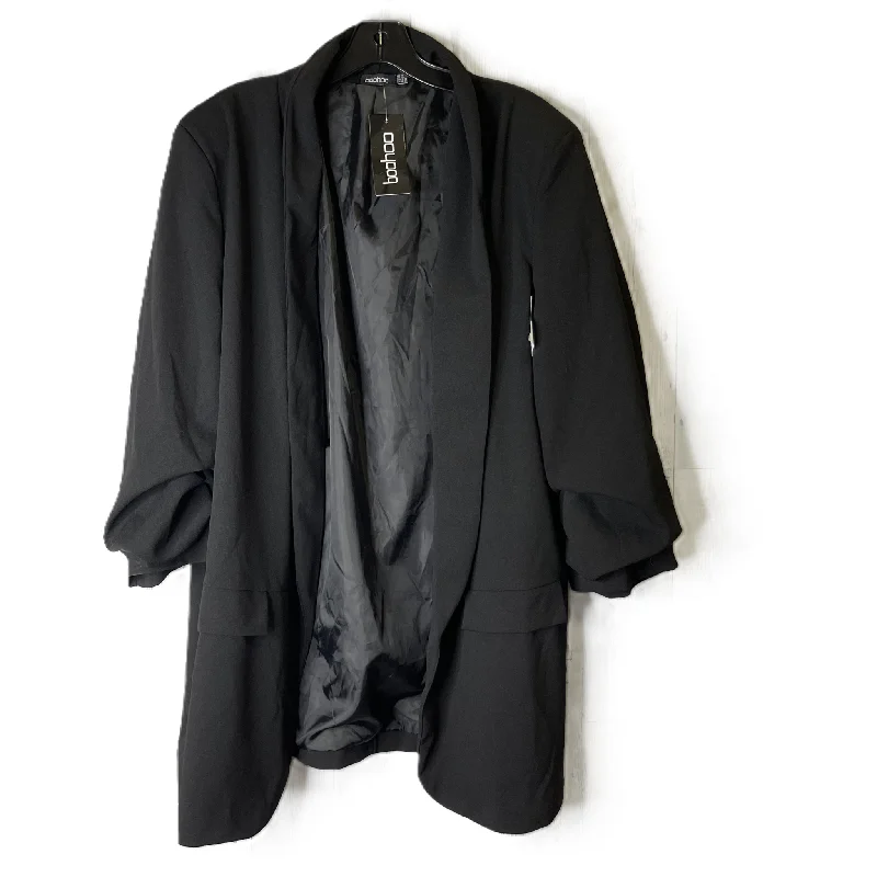 Black Blazer By Boohoo Boutique, Size: 24