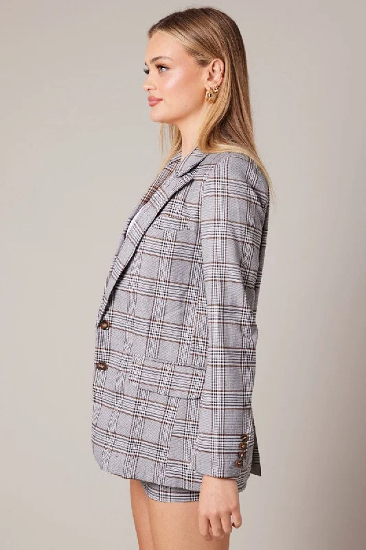 Black Check Blazer