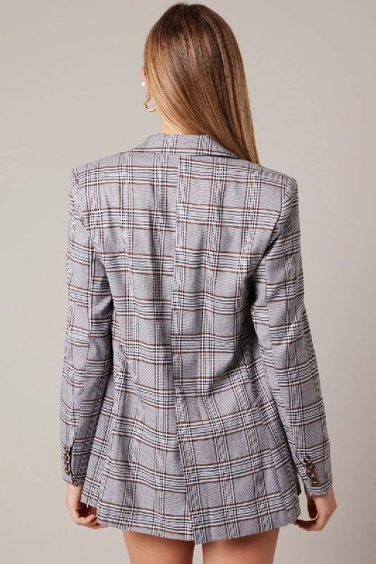 Black Check Blazer