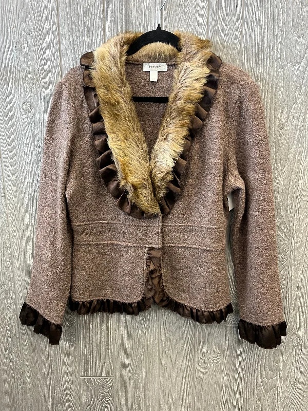 Blazer By Dressbarn In Brown, Size: L