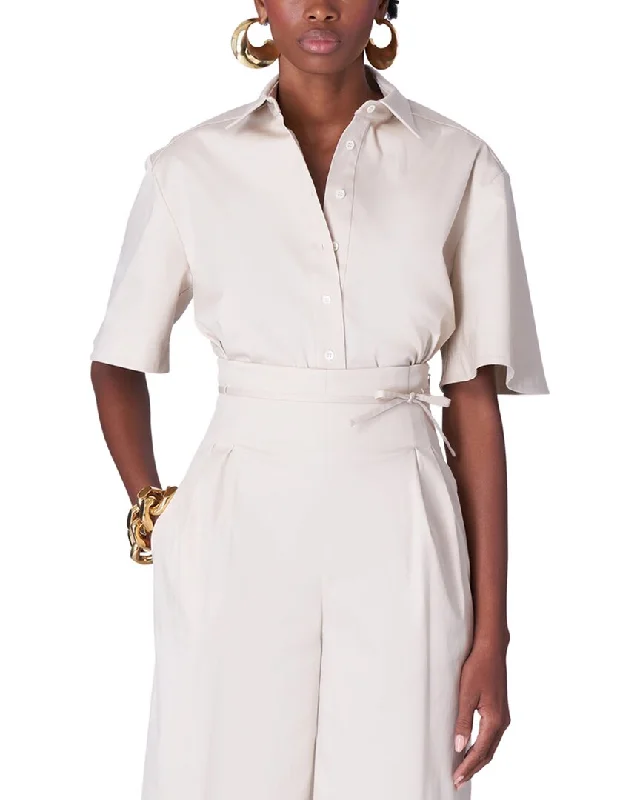 Carolina Herrera Cropped Button Down Shirt