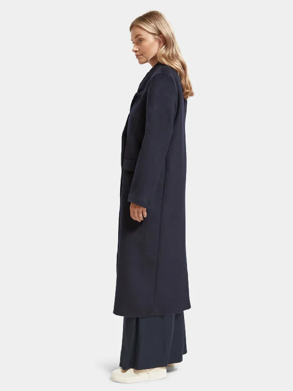 Double-breasted wool coat