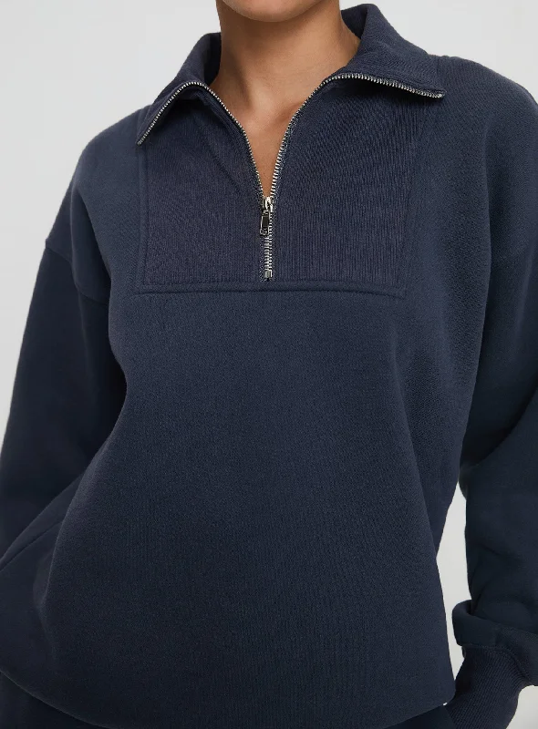 Dream Fleece Quarter Zip Sweatshirt Navy