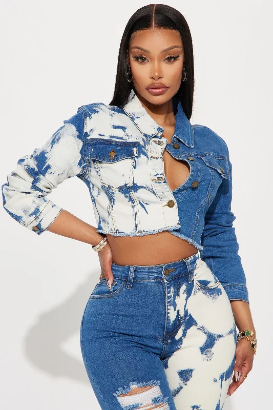 Full Force Bleached Denim Jacket - Medium Wash