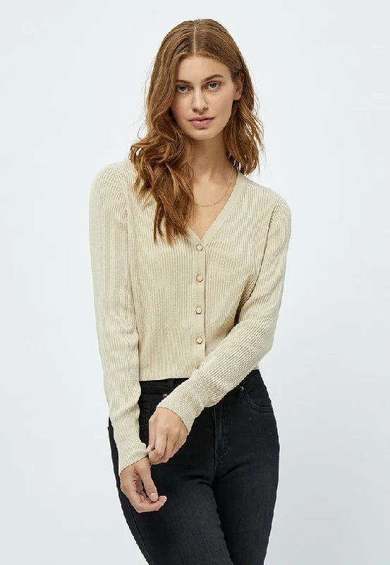 DSGeisha Rib Cardigan - OYSTER GRAY