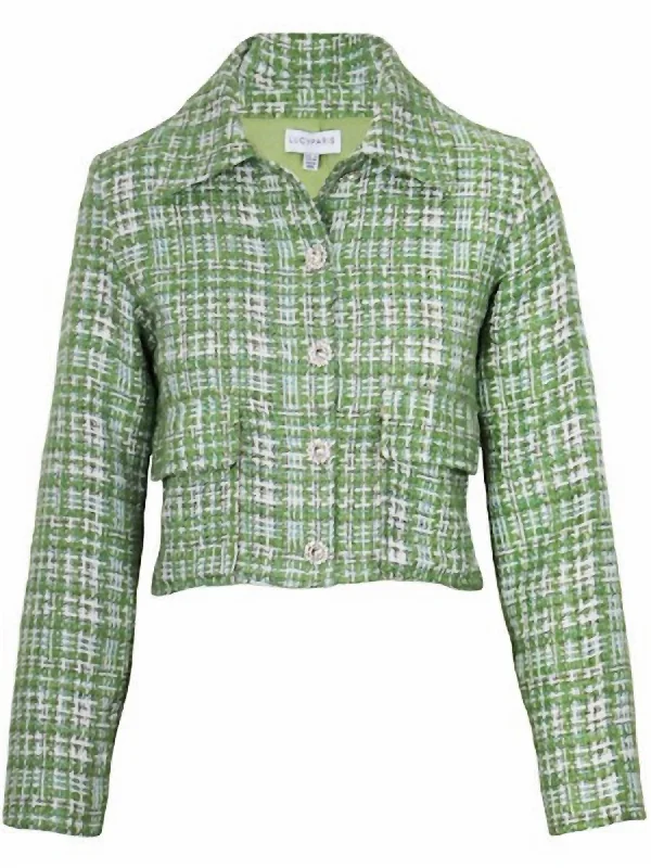 Gilmore Tweed Jacket In Green