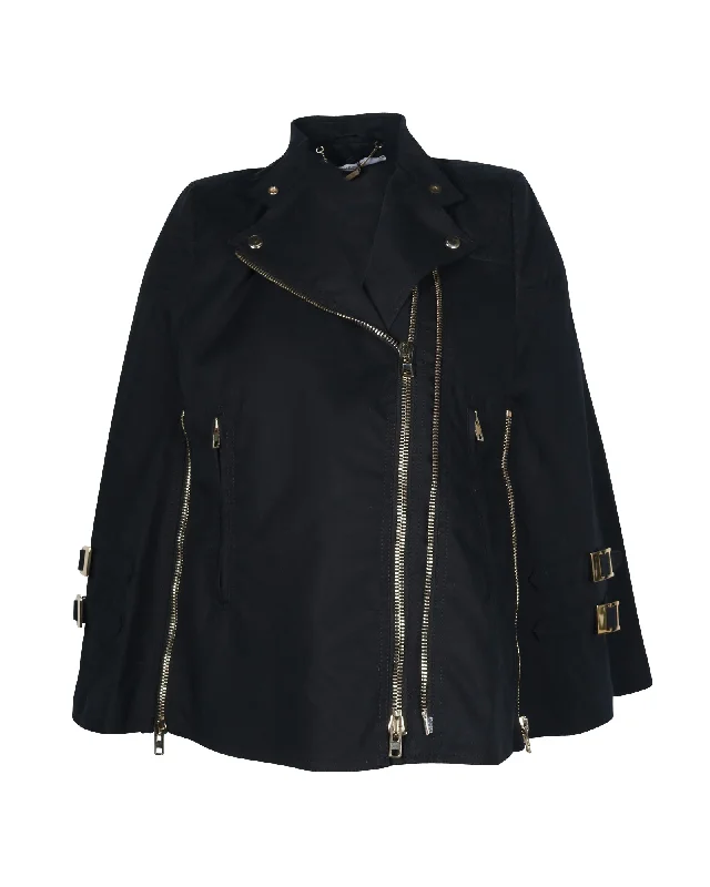 Givenchy Biker Cape in Black Cotton