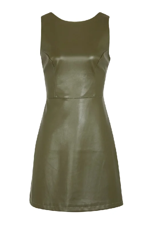 Khaki Sophie Pinafore Dress