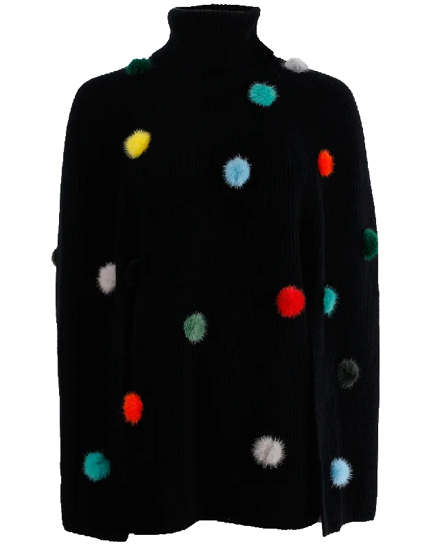 Knit Pom Cape