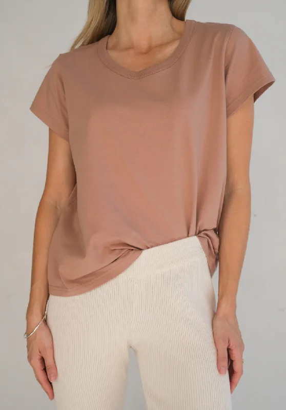 Miann & Co Womens - Sam Short Sleeve T-Shirt - Mocha