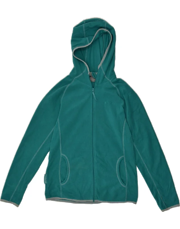 MOUNTAIN WAREHOUSE Womens Hooded Fleece Jacket UK 10 Small  Green